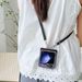 Für Samsung Galaxy Z Flip 3 4 5 6 5G süße Dame Crossbody Leder Strap Shell Handytasche Abdeckung_voghion.com