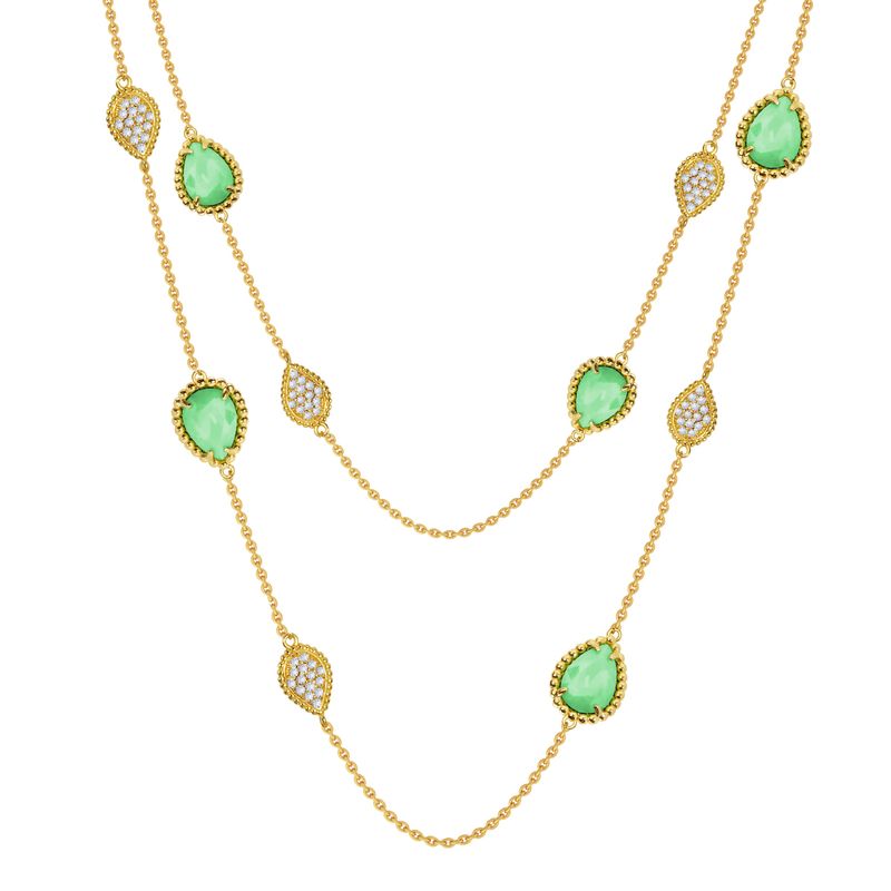 Damenschmuck Perlenrand Volldiamant Klaue eingelegt Facettierte Kunstkristall Halskette Kreatives Design Mode Lange Pullover Kette Exquisite Halskette_voghion.com