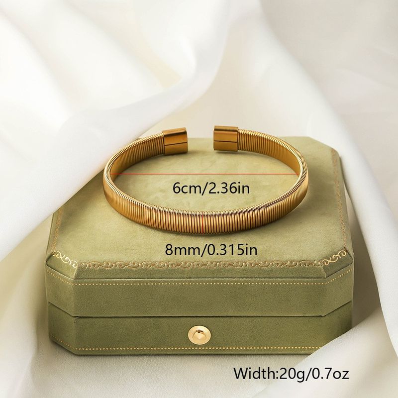 Bracciale semplice in acciaio inossidabile 304 tinta unita in massa_voghion.com