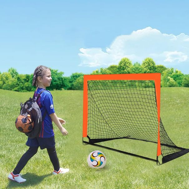 Foldable Kids Soccer Goal - Portable Training Net For Indoor/Outdoor Use With Carry Bag_voghion.com