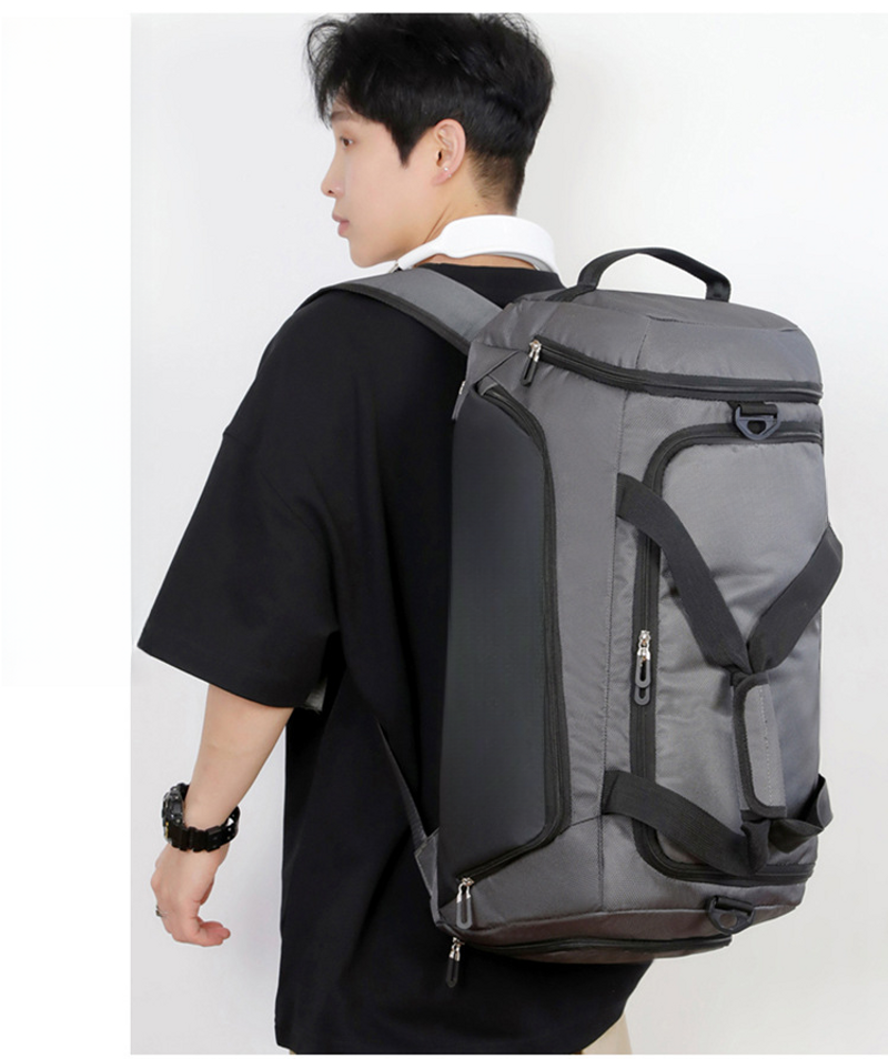 New travel backpack with independent shoe compartment, dry wet separation sports backpack, multifunctional travel backpack_voghion.com