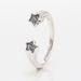 Anello aperto da donna con stella a cinque punte, placcato in argento, stile meteorite, alla moda e di lusso, regalo per San Valentino._voghion.com