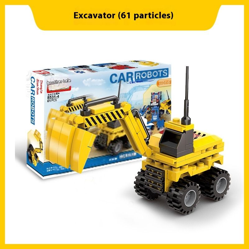 Lele Brothers je kompatibilní s Lego trucky, stavebními bloky, robotickými auty, malými deformačními částicemi a dětskými hračkami._voghion.com