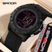 Multifunctional Digital Sports Watch For Men And Women With Waterproof, Stopwatch, Alarm, And LED Backlight Waterproof Fashion Electronic Watch_voghion.com
