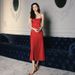 Pajamas Women's Swinging Collar Women's Ice Silk Satin Loungewear Thin Hanging Skirt Fresh_voghion.com