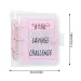 PVC $1000 Money Challenge Button Closure Mini Budget Binder Envelope Savings Challenges Book Durable Portable_voghion.com