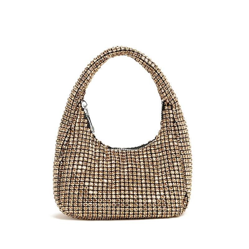 Klasická kabelka s kamínky na dámskou večerní párty, luxusní kabelka do podpaží, barevná kabelka, plná diamantové textury, lehká luxusní kabelka_voghion.com