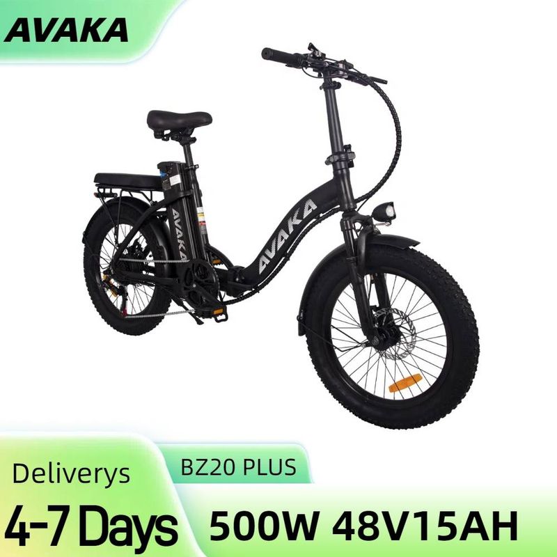 AVAKA BZ20 PLUS 20" Step-Thru sklopivi električni gradski bicikl 500W motor 48V 15Ah baterija_voghion.com