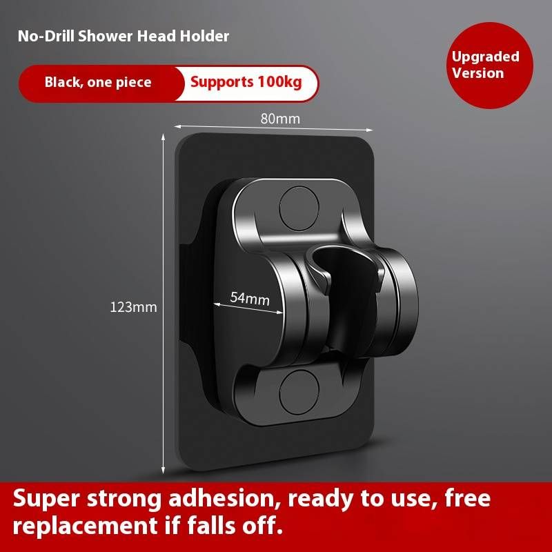 Duschhalterung ohne Bohren – Universelle ABS-Wandhalterung für Handbrause und Schlauch, modernes Design (Silber/Schwarz, Multipack-Optionen)_voghion.com