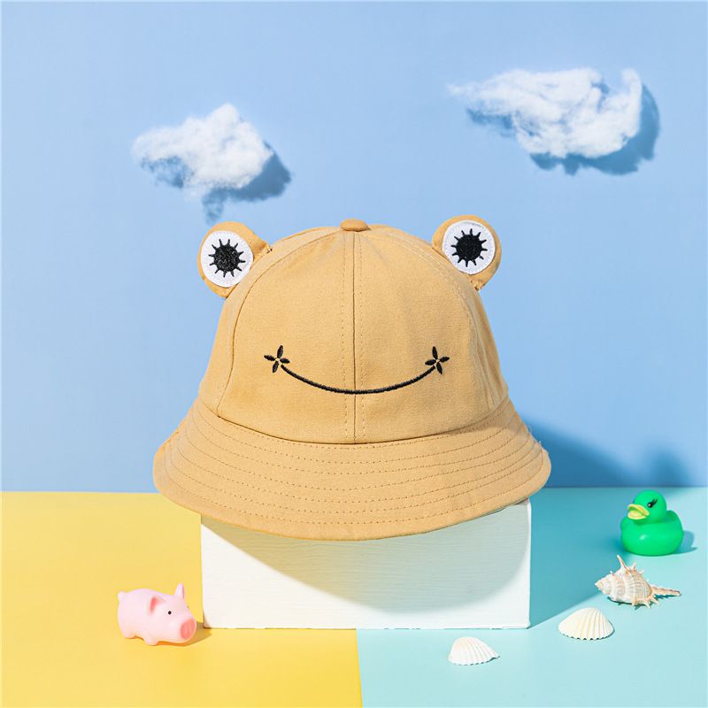 Fashion 2024 New Child-Parents Frog Bucket Hat Women Summer Autumn Plain Female Panama Outdoor Hiking Beach Fishing Sunscree Bob_voghion.com