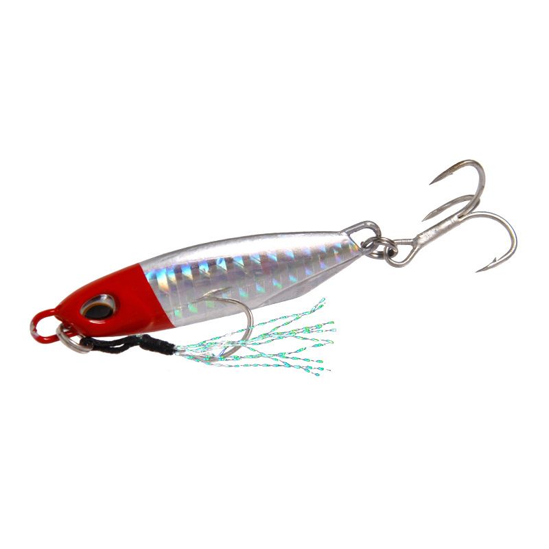 Versione corta Duo Piastra di ferro Testa lunga Esca Esca Pacchetto Piombo Paillettes Scanalatura di sangue Aggancio Basso Pesca in acqua dolce Pesca in mare Attrezzatura da pesca_voghion.com
