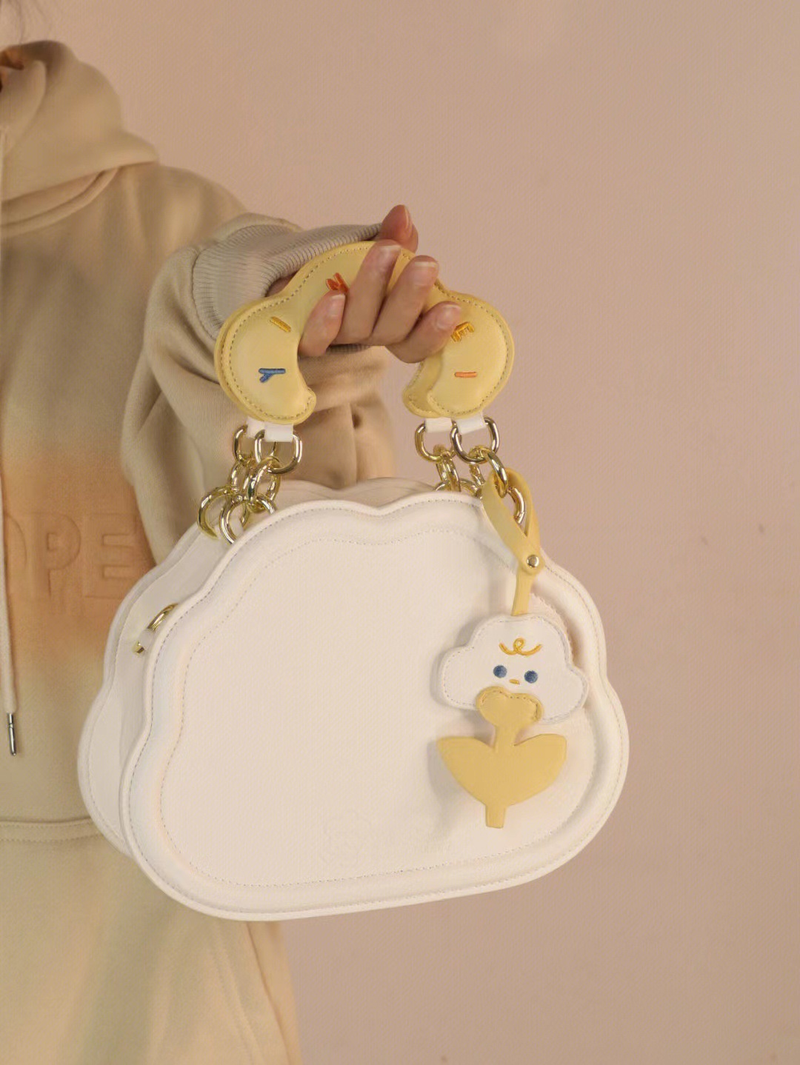 Petit groupe nuage crème en 2024, joli sac à main pour filles japonaises et coréennes, simple et polyvalent, sac à bandoulière à une épaule_voghion.com