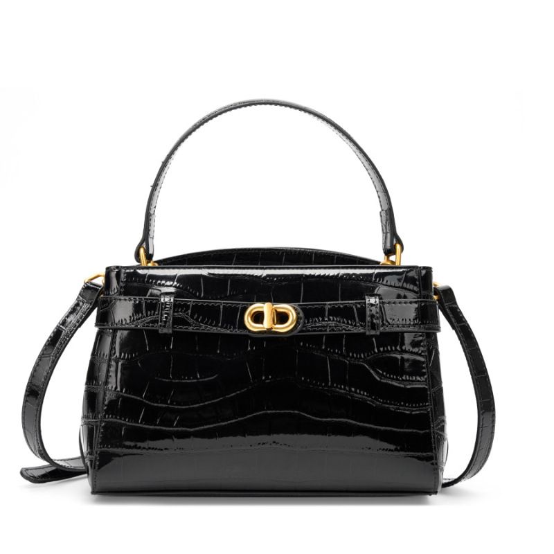 Große Damen High-End-Krokodilmuster Schloss Kleine Quadratische Tasche Neue Handtasche Aus Echtem Leder Pendler Umhängetasche_voghion.com