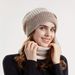 Women's Warm Ear Protection Beanie Hat, Plus Velvet Neck Warmer Two-piece Set Thickened Knitted Hat_voghion.com