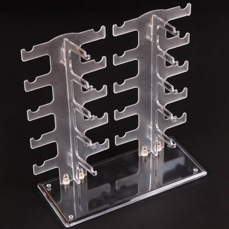 Double row of 10 pairs of sunglasses sunglasses frame plastic glasses display rack display rack_voghion.com