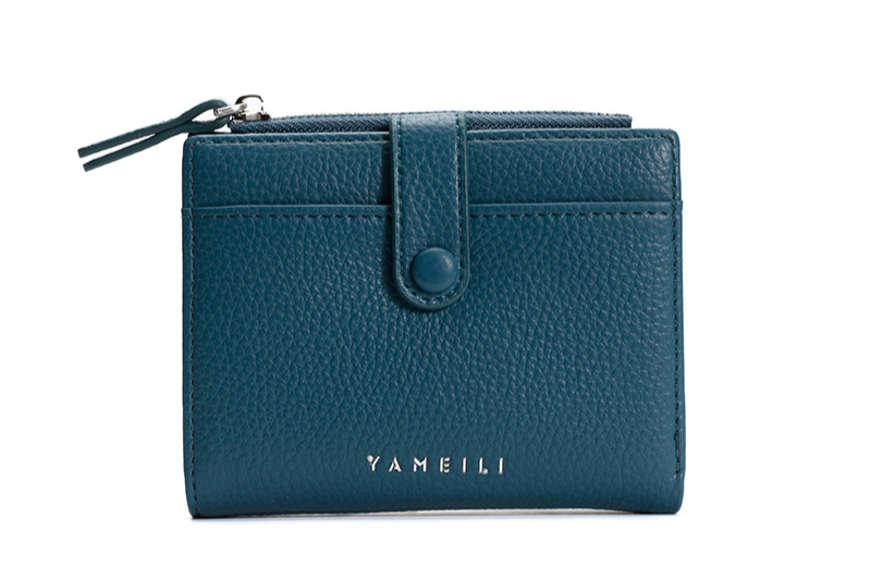Coin Purses & Holders Spring New Women's Short Wallet Litchi Pattern Mini Multifunctional Coin Wallet Card Holder_voghion.com