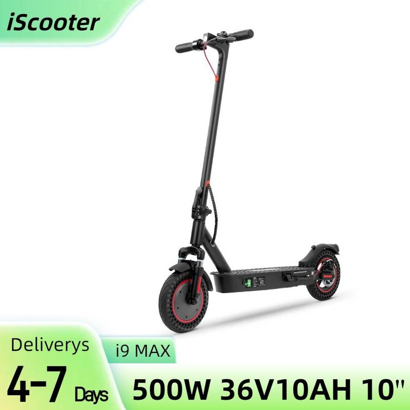 iScooter I9 Max Electric Scooter 10 Inch Honeycomb Tire 500W 36V 10Ah Smart APP Control_voghion.com