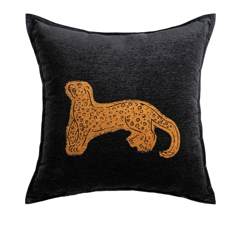 Schwarz-weißes Dekokissen – weiches cremefarbenes Samtkissen für Sofa und Bett, großes Rückenlehnenkissen zum Lesen und Entspannen_voghion.com