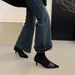 Bottes Cameido pour femmes, style Martin, talon fin, bout pointu, élastiques, élégantes, style français, automne-hiver_voghion.com