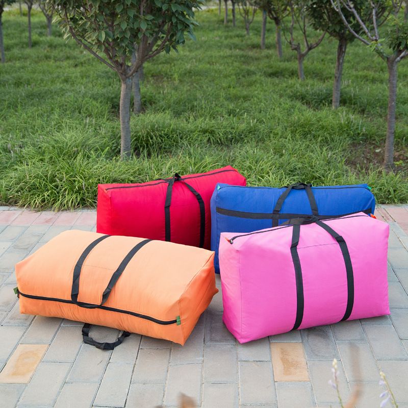Oxford cloth moving bag luggage storage bag thickened large water-repellent travel bag clothing organizing bag wholesale_voghion.com