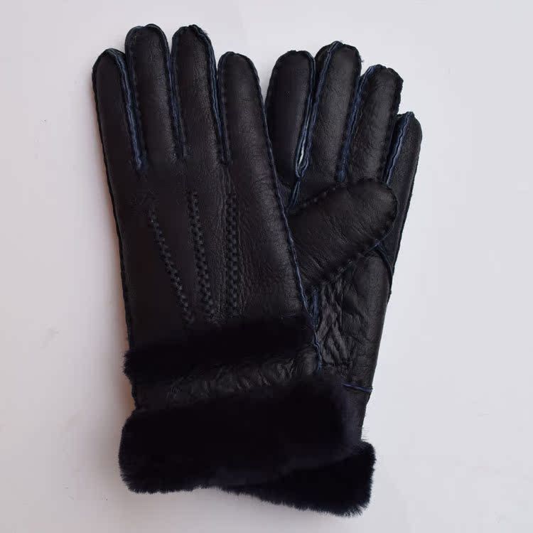 Guanti da equitazione in vera pelle di pecora per donna, caldi e casual, in pelle verniciata_voghion.com