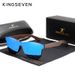 KINGSEVEN  Walnut Wood Sunglasses Polarized Wooden Brand Designer Rimless Mirrored Square Sun Glasses For Women/Men_voghion.com