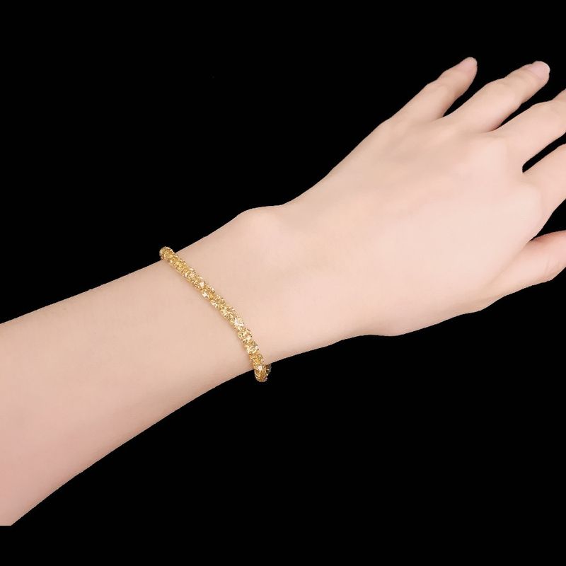 A simple row of full diamond zircon bracelets, fashionable popular men's and women's bracelets_voghion.com