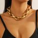 necklace accessories exaggerated hip hop acrylic chain necklace female exaggerated gold acrylic necklace_voghion.com