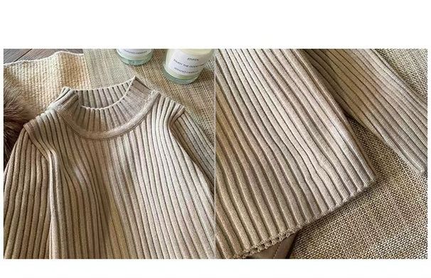 Mädchen Herbst und Winter Weste Anzug Kunstpelz Weste Plus Faltenrock Dicker Pullover Dreiteiliger dicker Westenanzug_voghion.com