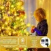New LED Ring Christmas Tree Lights Decoration Tree Top Lights String Patio Garden Outdoor Waterproof Waterfall Lights_voghion.com
