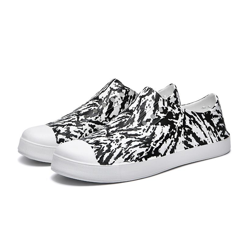 Mağara Erkek ve Kadın Yazlık Deri Paçalı Ayakkabılar, Sığ Su Ayakkabıları, Günlük İçi Boş Sandaletler_voghion.com