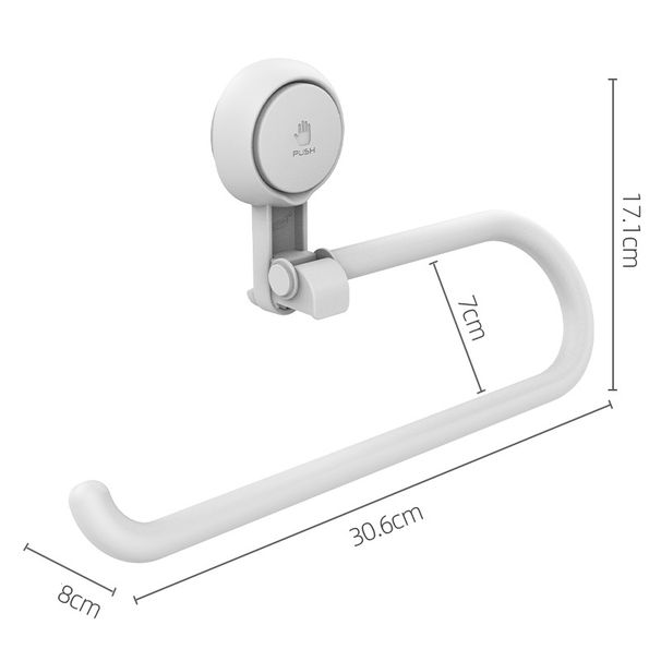 Kitchen Paper Towel Rack Fresh Keeping Bag Film Storage Rack Organization Tool Wall Mounted Punch Free Paper Roll Holder_voghion.com