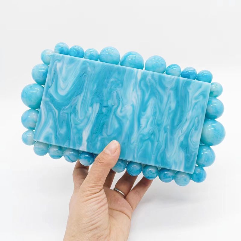 Borsa da donna con perline, borsa da sera in acrilico, monospalla, pochette diagonale per feste di nozze_voghion.com