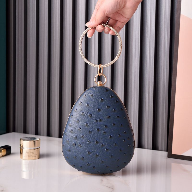 2023 New Ostrich PU Featured Women's Bag Cute Strawberry Shape Chain Bag Fashion Bag _voghion.com