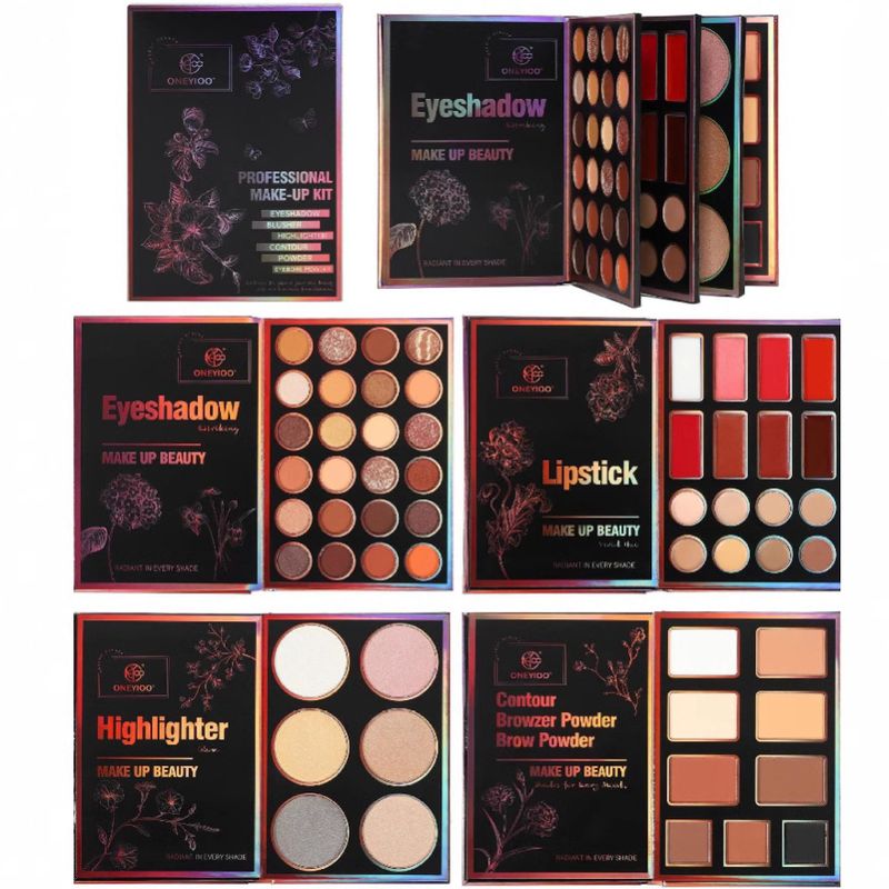 Lidschatten, neu, 4 Seiten, 55 Farben, Lidschattenpalette, Probe, Perlglanz, Hochglanz, Lip Frost Concealer, multifunktionales Make-up-Buch_voghion.com