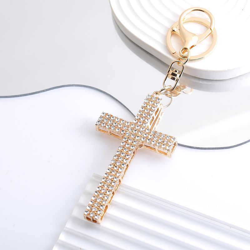 Neu Einfache frauen Tasche Auto Keychain Handtasche Kreuz_voghion.com