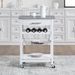Mobile Rolling Kitchen Island Trolley Serving Cart With Underneath Drawer & Slide-Out Wire Storage Basket_voghion.com