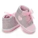 Chaussures pour bébé fille avec nœud en dentelle et pois imprimés, baskets montantes Littlesprouts décontractées à semelle souple pour nouveau-né_voghion.com
