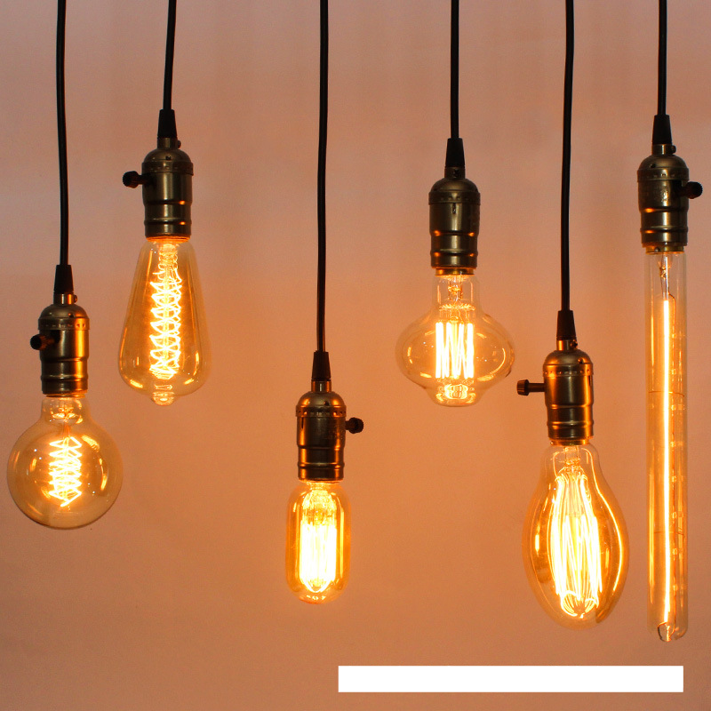 Edison tungsten bulb dimmable led vintage E27 screw retro nostalgic 40W Watt table lamp warm light bulb_voghion.com