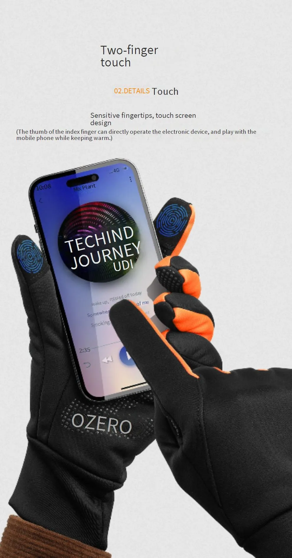 Gants de sport Ski Cyclisme Moto Randonnée Gants de cyclisme Gants de cyclisme pour hommes Polaire légère Sports de plein air Gants chauds pour femmes_voghion.com