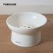 PURROOM Ceramic Small Chicken Soup Dumpling Cat Slanted High Pet Slow Feeder Bowl Prevents Black Chin Anti-Spill_voghion.com