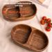 Walnut Wood Luxury Snack Tray – Elegant Chinese Style Serving Plate For Tea Time Wedding & Home Decor (Vintage Fruit Dish Handcrafted)_voghion.com