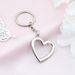 Lucky Keychain (heart-shaped), Metal Peach Heart Frame Keychain Pendant, Exquisite Peach Heart Gift_voghion.com