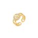 New Copper Inlaid Zircon Plated Genuine Gold Heart Letter With High-end And Personalized Opening Ring For Women_voghion.com