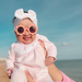 0-24 Months Polarizrd Round Sun Flexible Bendable Flower Baby Polarized Sunglasses with Strap for Newborn Infant_voghion.com