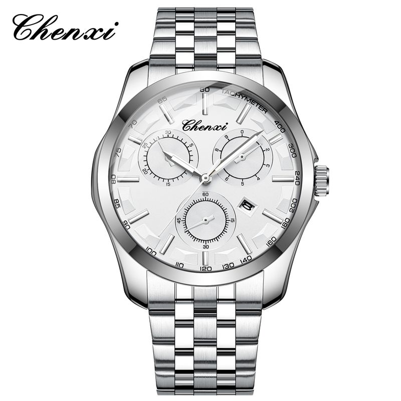 Men's Watches Men's Watch Fashion Business Style Men's Watch Three Eye Six Pin Alloy Luminous Calendar Men's Watch_voghion.com