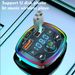 Hands-Free Bluetooth-compatible 5.0 FM Transmitter 2 Fast MP3 Player Audio Receiver Car Charger Kit Handsfree Modulator_voghion.com