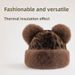 Autumn Winter Bear Ear Fashion Leopard Print Korean Version Warm Trendy Versatile Bucket Mongolian Hat_voghion.com
