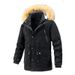 7988 Winter Hooded Men's Jacket Fleece Lined Thick Slim Fit Mid-Length Camouflage Cotton Coat For Men_voghion.com