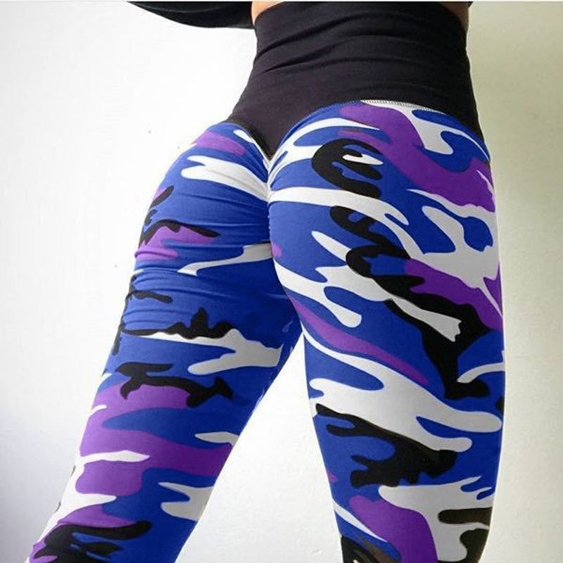 Women's pantsuit women's camo print booty yoga pants Sweatpants leggings_voghion.com